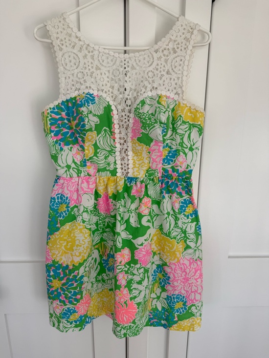 Lilly Pulitzer Dresses & Skirts - Lilly Pulitzer Pastel Floral Crochet-Yoke Dress